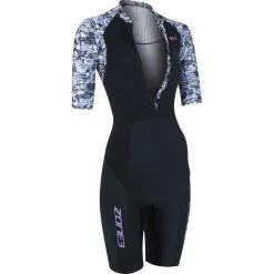 Zone3 Women's Lava Short Sleeve Aero Trisuit - White/gravel -Aqua Fit Shop zone3 women lava short sleeve aero trisuit white gravel 4 1461327