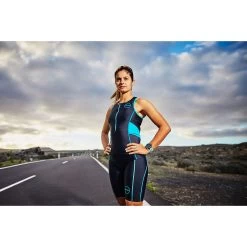 Zone3 Women Activate Tri Shorts - Black/turquoise -Aqua Fit Shop zone3 womens activate tri shorts black turquoise 4 1152795