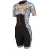 Zone3 Women's Activate Plus Kona Speed Short Sleeve Full Zip Trisuit - Black/white/orange -Aqua Fit Shop zone3 womens activateplus kona speed short sleeve full zip trisuit black white orange 1 979103
