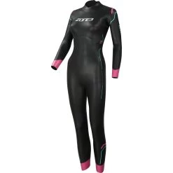 Zone3 Women's Agile Wetsuit - Black/Pink/Turquoise -Aqua Fit Shop zone3 womens agile wetsuit black pink turquoise 1 978908