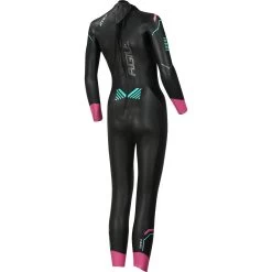 Zone3 Women's Agile Wetsuit - Black/Pink/Turquoise -Aqua Fit Shop zone3 womens agile wetsuit black pink turquoise 2 978909