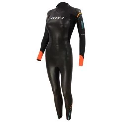 Zone3 Women's Aspect Breaststroke Wetsuit - Black/blue/orange