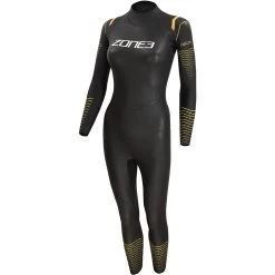 Zone3 Women's Aspect Thermal Breaststroke Wetsuit - Black/Orange/Yellow