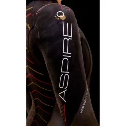 Zone3 Women's Aspire Thermal Wetsuit - Black/grey/gold/red -Aqua Fit Shop zone3 womens aspire thermal wetsuit black grey gold red 6 978940