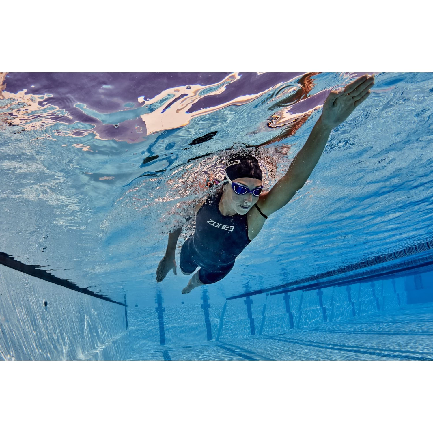 Zone3 Women's Streamline Sleeveless Swimskin - Black/purple 6 Zone3 Women's Streamline Sleeveless Swimskin - Black/purple - Image 4