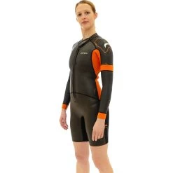 Zone3 Women's Versa Wetsuit - Black/orange/gunmetal 12 Zone3 Women's Versa Wetsuit - Black/orange/gunmetal -Aqua Fit Shop zone3 womens versa wetsuit black orange gunmetal 3 979365