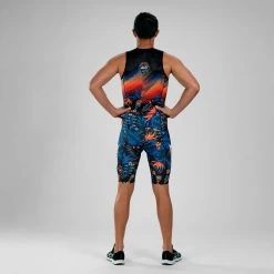 ZOOT Men's Ltd Tri Sleeveless Full Zip Racesuit - 40 Years -Aqua Fit Shop zoot men ltd tri sleeveless full zip racesuit 40 years 12 1463778