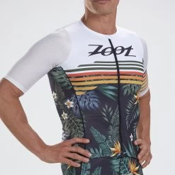ZOOT Men's LTD Triathlon Aero Jersey - Waikoloa -Aqua Fit Shop zoot mens ltd tri aero jersey waikoloa 3 1201568