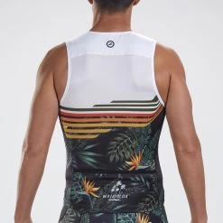 ZOOT Men's LTD Triathlon Tank Top - Waikoloa -Aqua Fit Shop zoot mens ltd tri tank top waikoloa 3 1201741