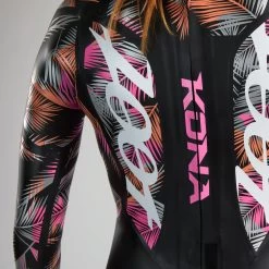 ZOOT Women's Kona 2.0 Wetsuit - Pink Flora -Aqua Fit Shop zoot women kona 2 0 wetsuit pink flora 6 1462397