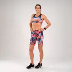 ZOOT Women's Ltd Tri 8 Inch Short - 40 Years -Aqua Fit Shop zoot women ltd tri 8 inch short 40 years 2 1464036