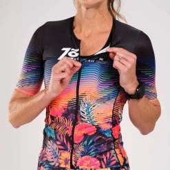 ZOOT Women's Ltd Tri Aero Jersey - 40 Years -Aqua Fit Shop zoot women ltd tri aero jersey 40 years 5 1464861