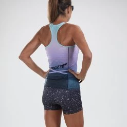 ZOOT Women's LTD Triathlon Racerback Shirt - Kona Ice -Aqua Fit Shop zoot womens ltd tri racerback shirt kona ice 3 1204114